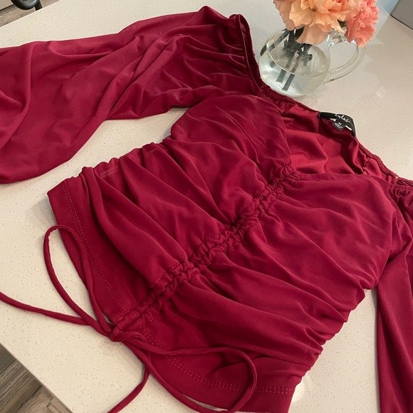 🌞Lulus Completely Charmed Rouched Top - Picture 2 of 2